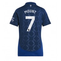 Fotballdrakt Dame Manchester United Mason Mount #7 Bortedrakt 2024-25 Kortermet